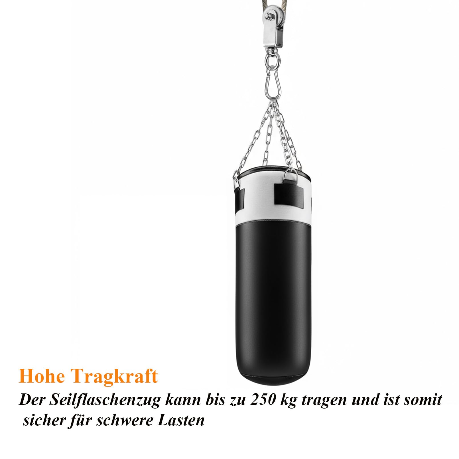 34mm Edelstahl-Umlenkrolle mit M6 Federkarabiner 250kg belastbar für Seile & Stahlseil Professionelle Snatch Block mit Doppelkugellager für Bauwesen Industrie Fitness Outdoor (4er Pack)
