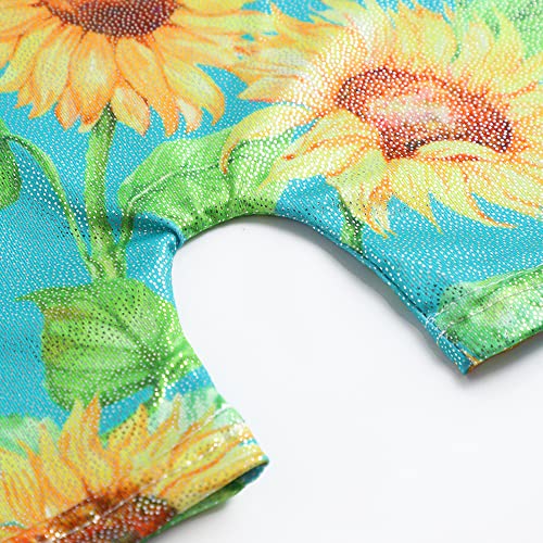 HOZIY Gymnastics Leotards for Girls with Shorts Toddlers Biketards Rainbow Unicorn Dinosaur Mermaid Leopard Flower Galaxy4