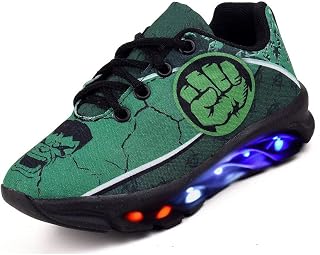 Tenis Infantil De Led Masculino Super Heroi Incrivel Meninos
