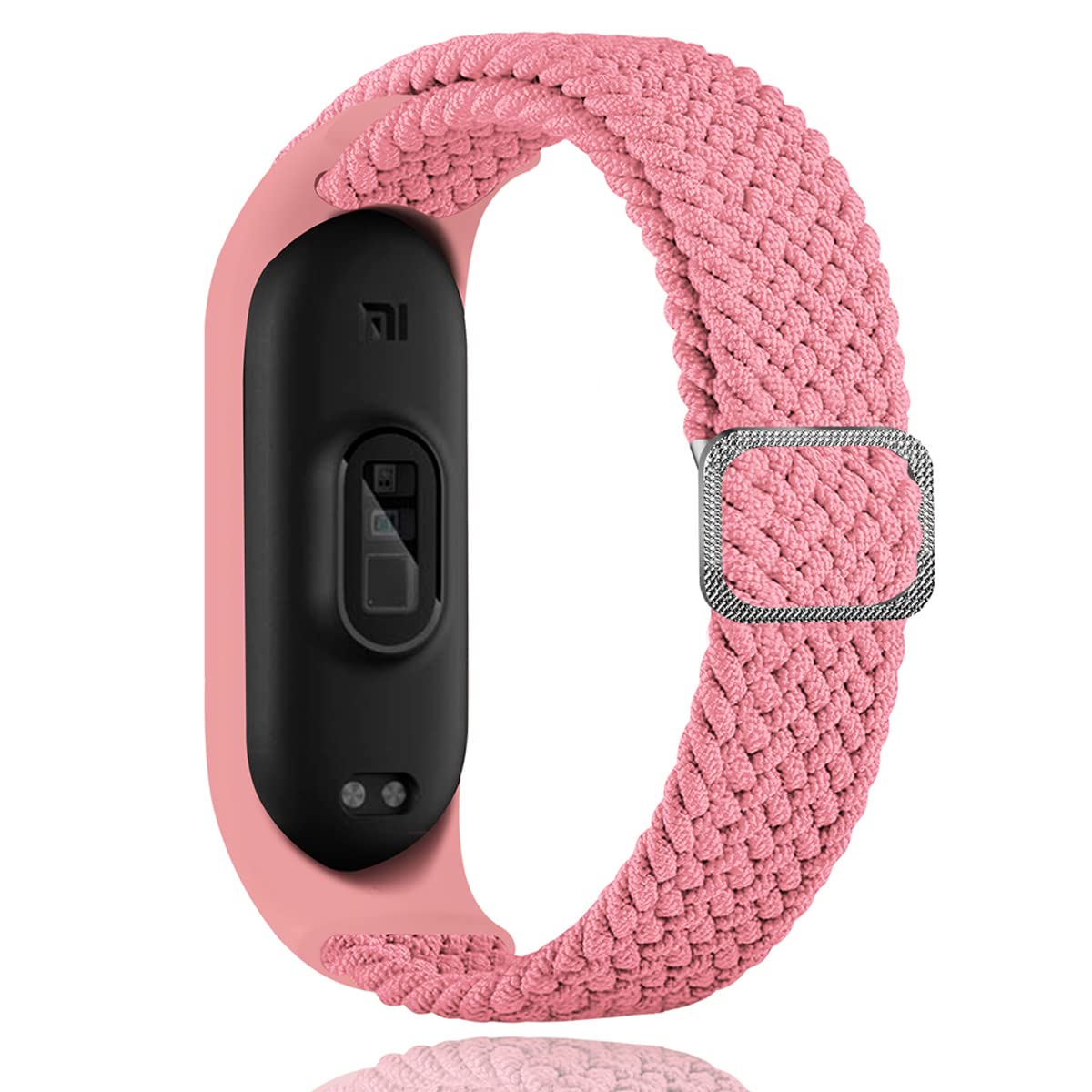 Correa de reloj de nailon para Mi Band 7/6/5/4/3 pulsera de tela elástica trenzada de nailon suave pulseras deportivas elasticidad correa de reloj expandible transpirable para Mi Band 7/6/5/4/3 — view 6