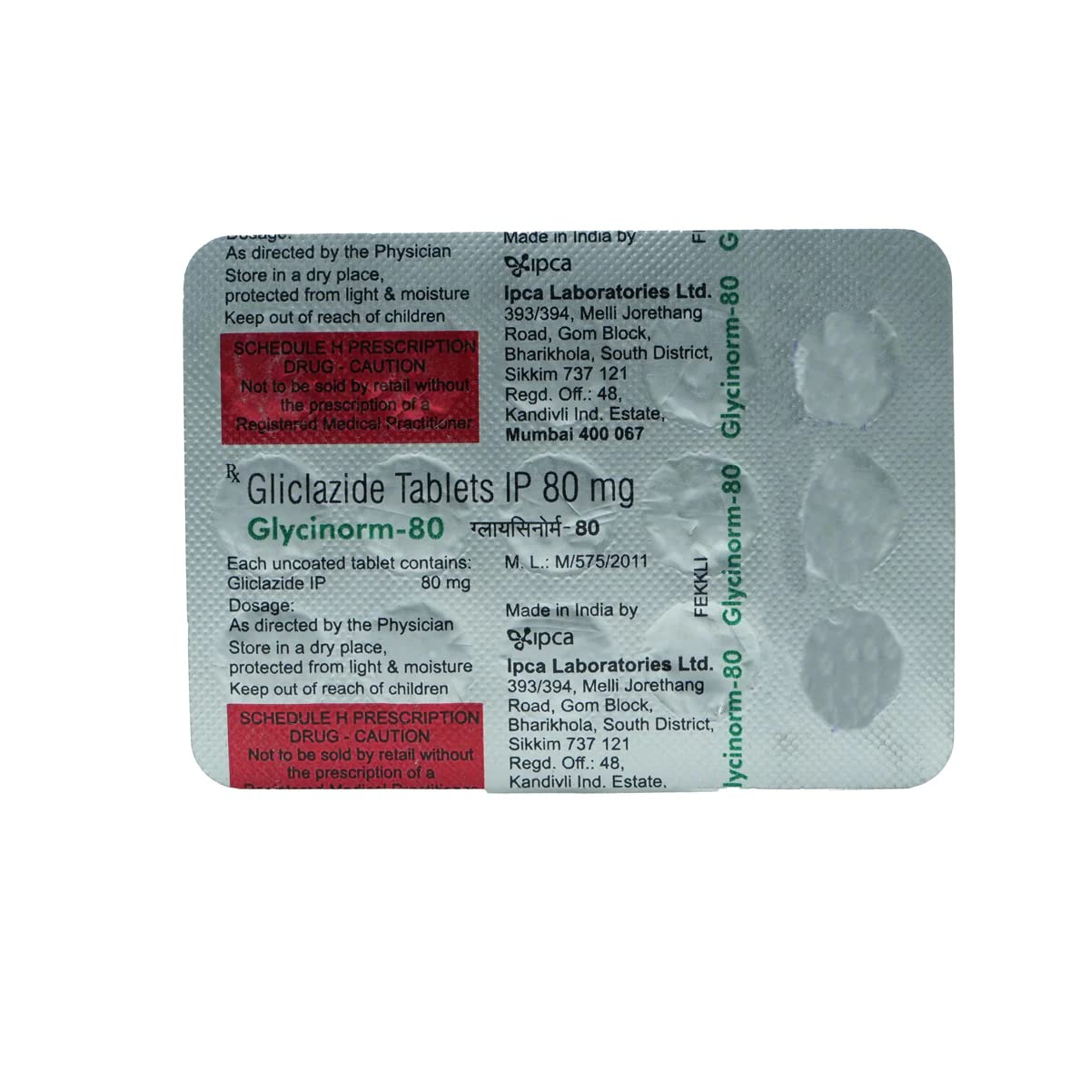 Glycinorm 80 - Strip of 15 Tablets