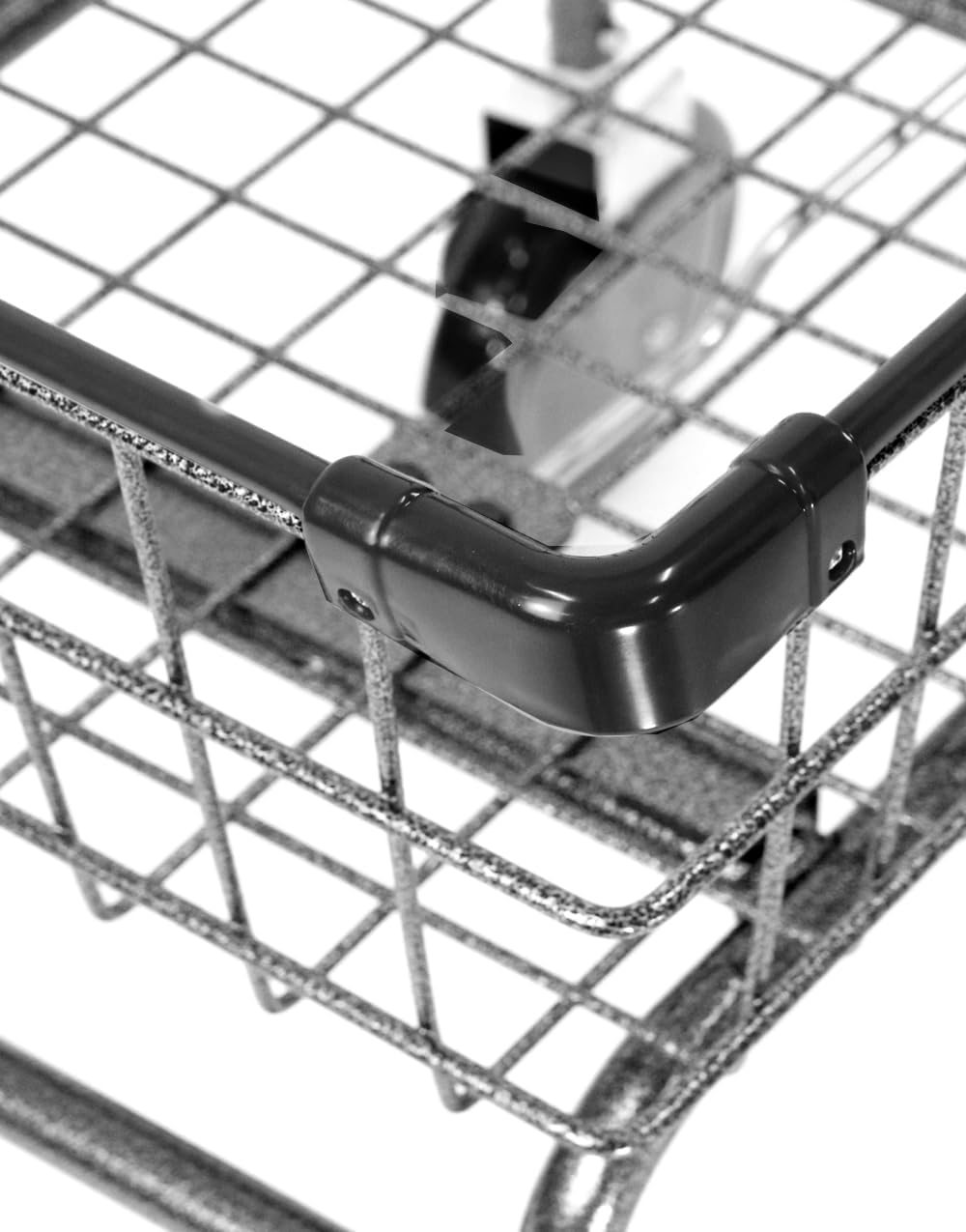 U Handle Grocery CART 1.5 Bushel (Gunpowder Metal) Red, Blue Trim (Black)