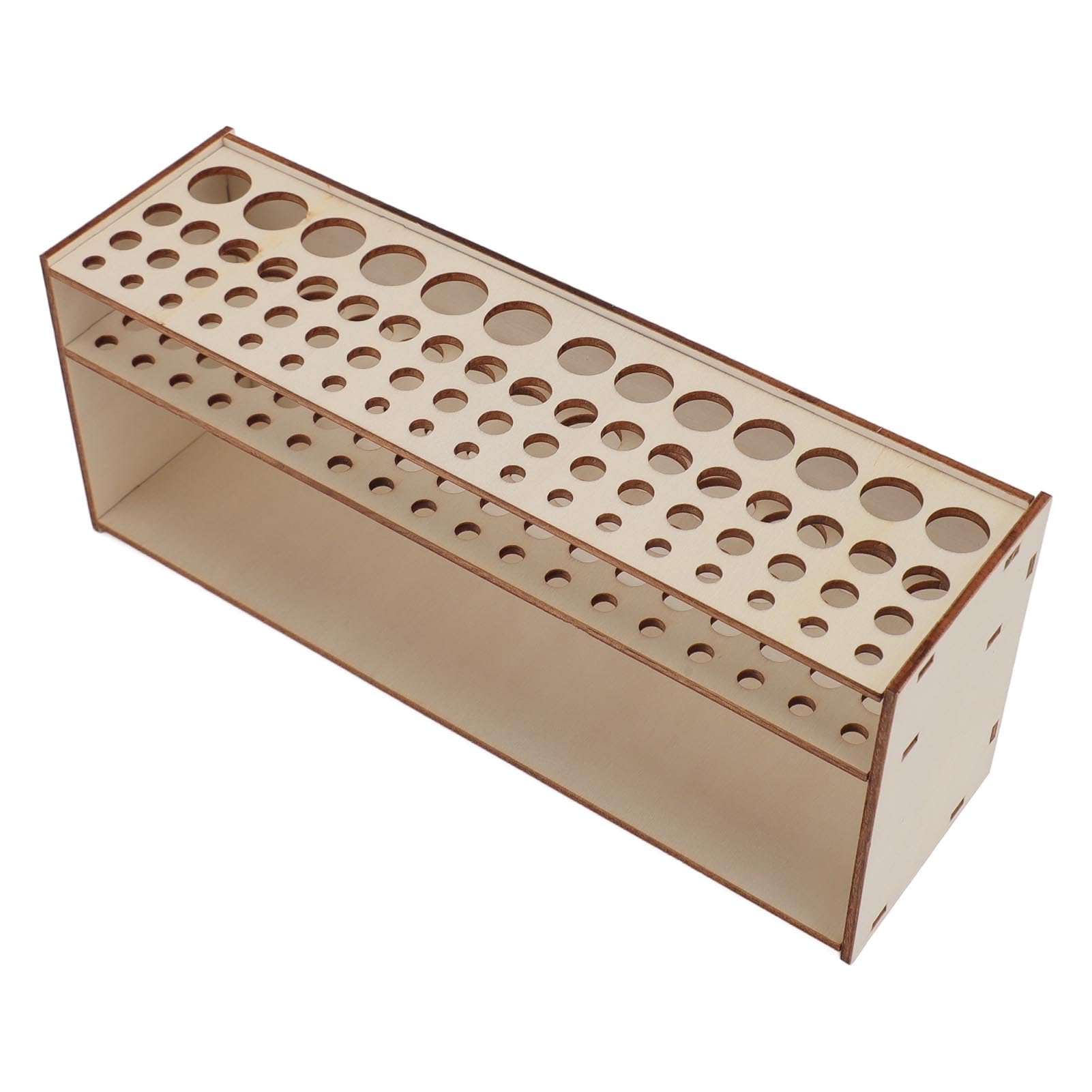 Paintbrush Holder, 67 Holes Artist Paint Brush Holder Wooden Paint Brush Stand Desk Stand Organizer for Paint Brushes Colored Pencils