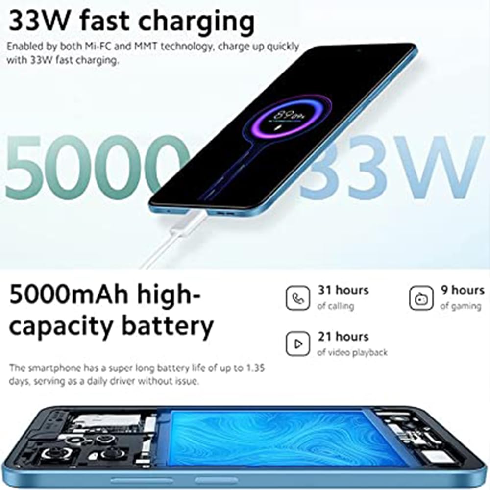 Xiaomi Redmi Note 12, 4G Smartphone 8+128GB, Display AMOLED da 6,67" 120Hz, Snapdragon 685 6nm Procesador, 50MP Tripla Cámara, 5000mAh 33W di ricarica, Doppia SIM, Nero