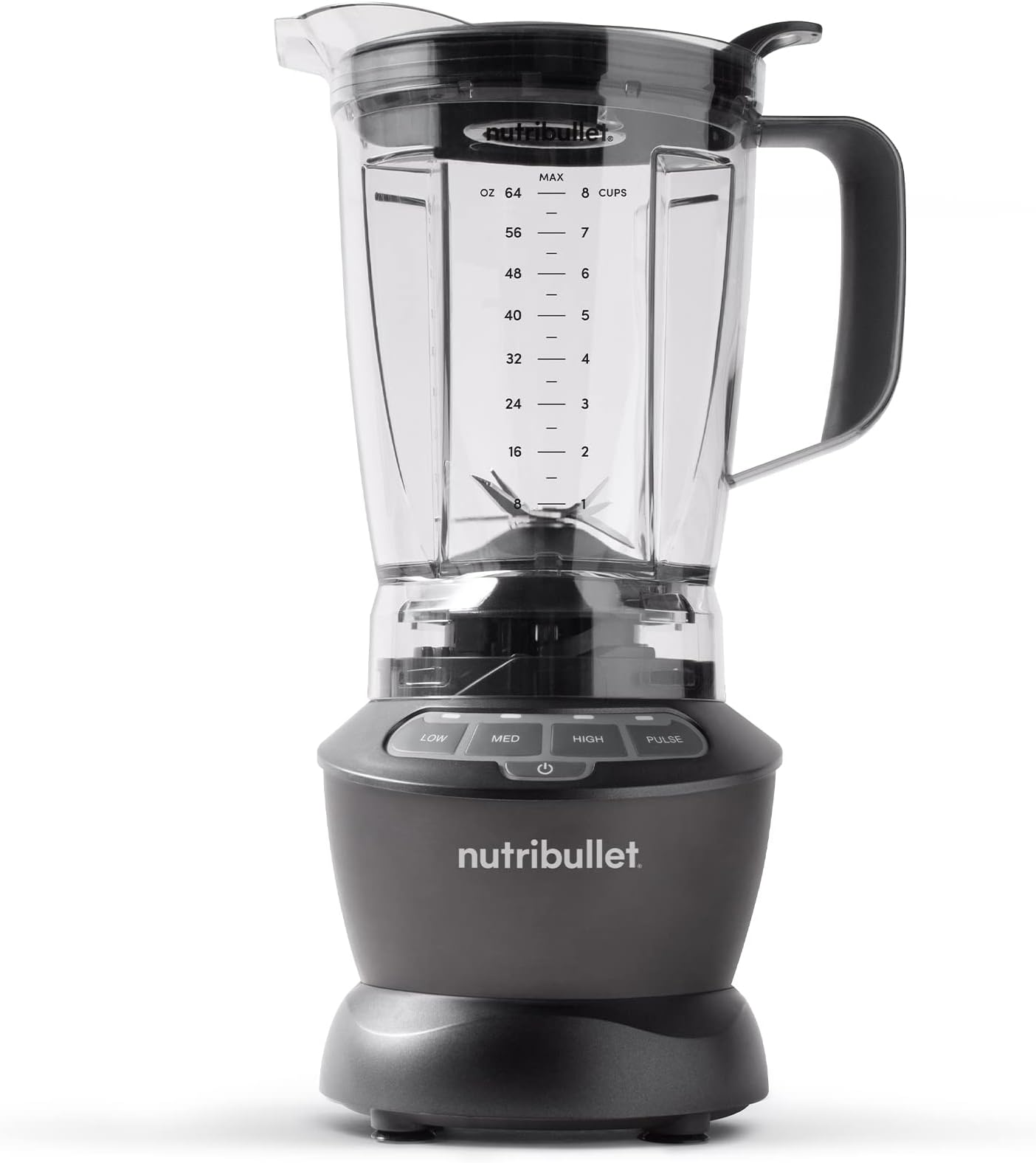 Countertop Blender for Shakes, Smoothies, Food Prep, and Frozen Blending, 64 Ounces, 1200 Watt, Dark Gray NBF50400