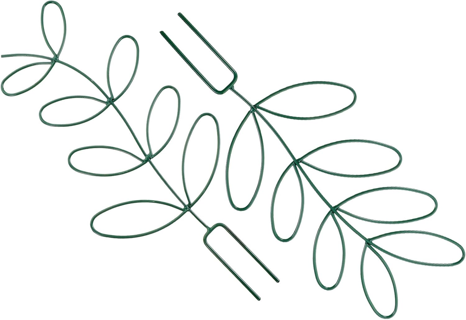 Ciieeo 2pcs Green Plant Trellis Climbing Frame for Indoor and Outdoor Garden, Metal Vine Plant Support Rack for Tomatoes, Flowers, and Vegetable Vines