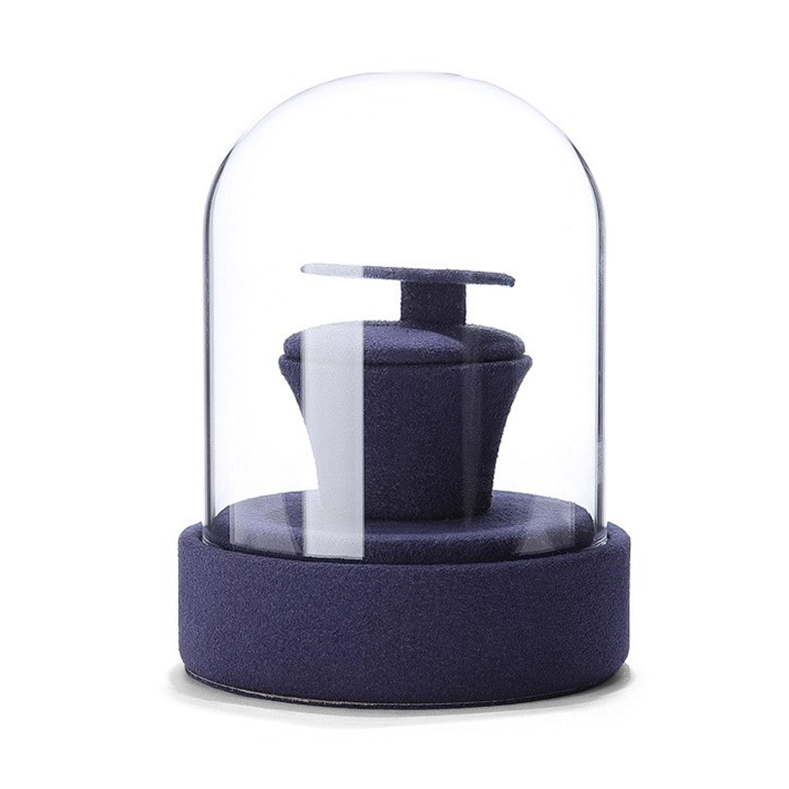 HDOYTXXM Protective Glass Cloche Jewelry Holder Jewelry Display Stand with Cover Velvets Base Accessories Rack Stylish Cover