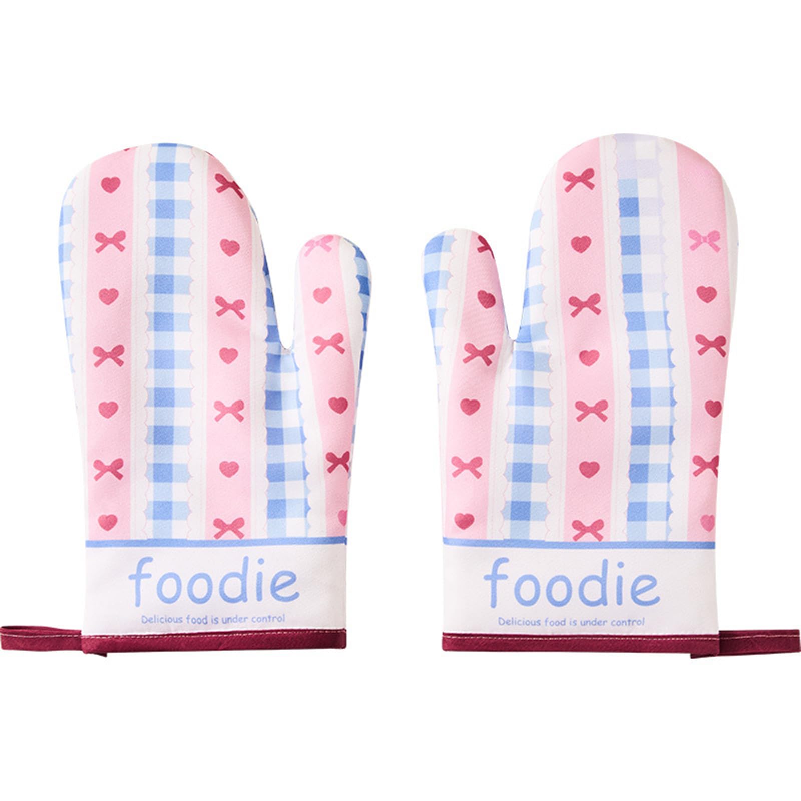 1Pair Thick Glove NonSlip Microwave Gloves Kitchen Cooking Oven Mitts Baking Mat for Home Kitchen Baking