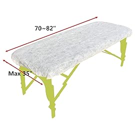 ZMDREAM Pack of 20 Disposable Fitted Massage Table Sheets Bed Covers 82 x 35 inches Black