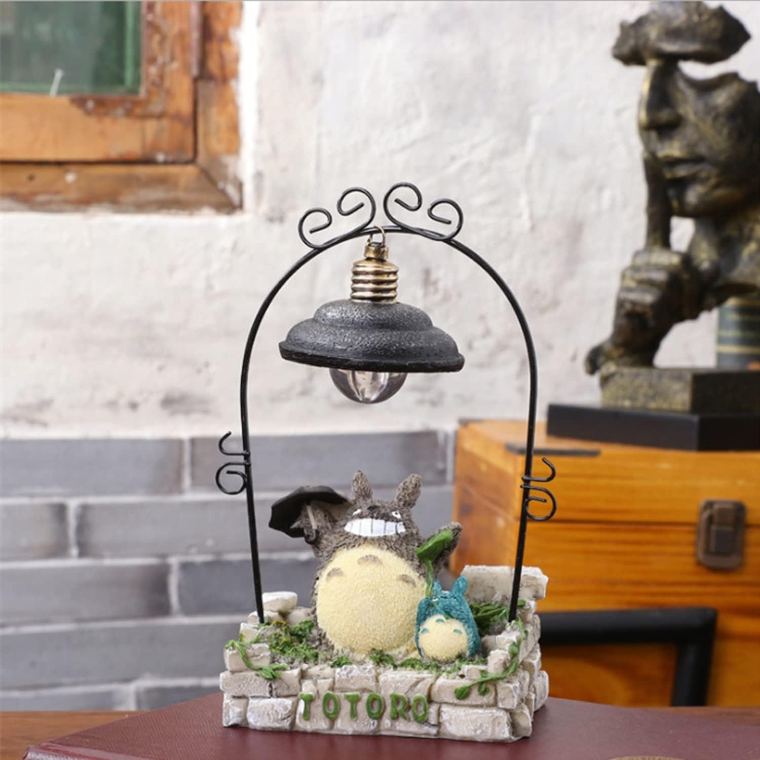Cartoon Totoro Night Light lámpara de escritorio de mesa Miyazaki Hayao Anime regalo para niños juguete para niños decoración del hogar manualidades para dormir figura de muñeca coleccionable
