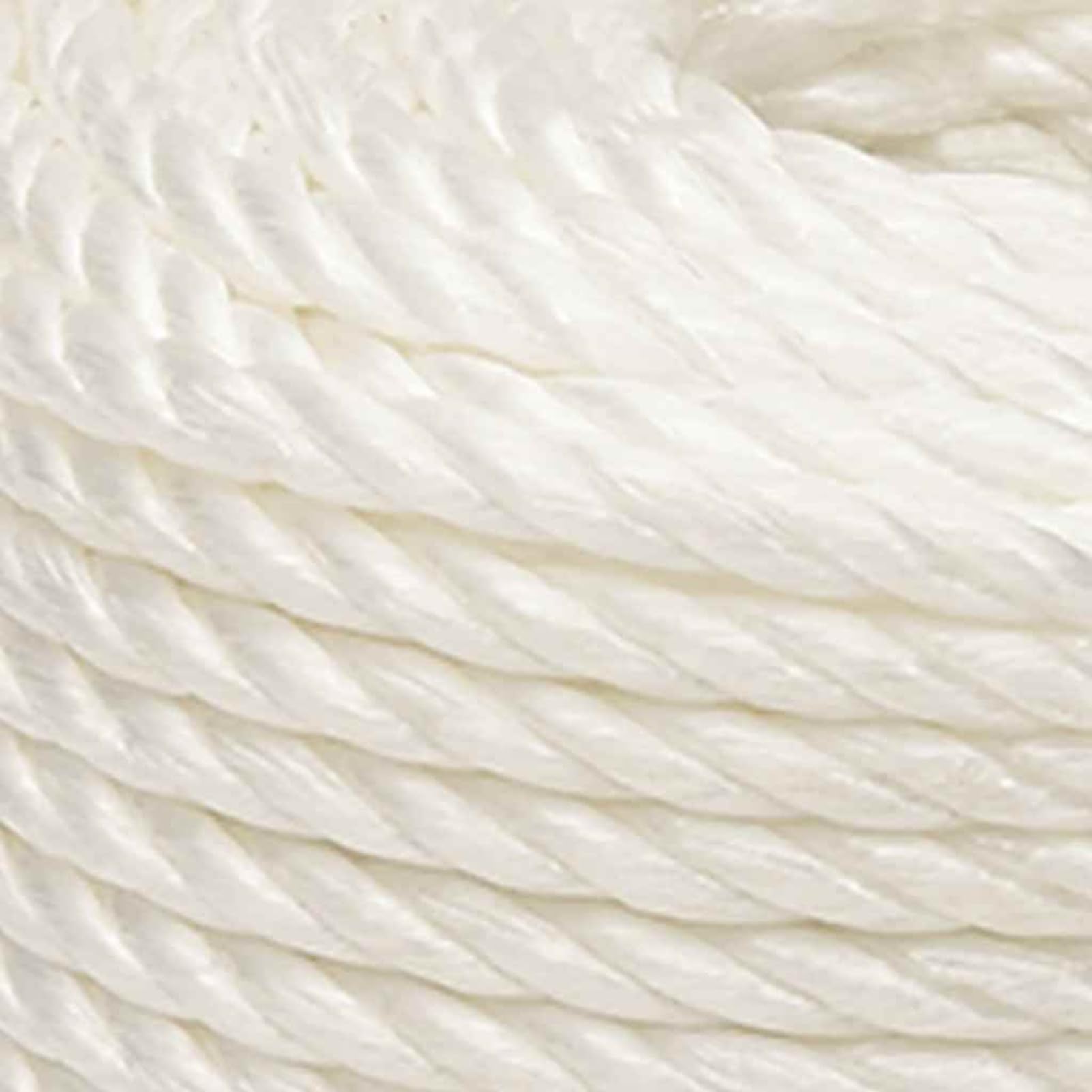 Corda da Lavoro Intrecciata in Polipropilene, 16mm x 100m, Bianca, Resistente UV e Intemperie, Facile da Annodare, Impermeabile, Carico di Rottura 1380kg
