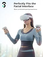 Vista 7 de Facial Interface for Quest 2, SOOMFON Face Pad Compatible with OculusMeta Quest 2, Face Cushion with 2 Replacement Pads Soft Face Pads Anti-Light