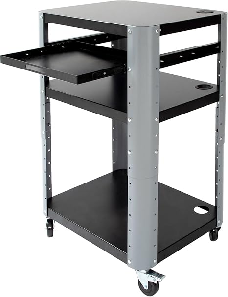 Amazon.com: DIYTuning Large Steel Rolling Cart with Power Strip and ...