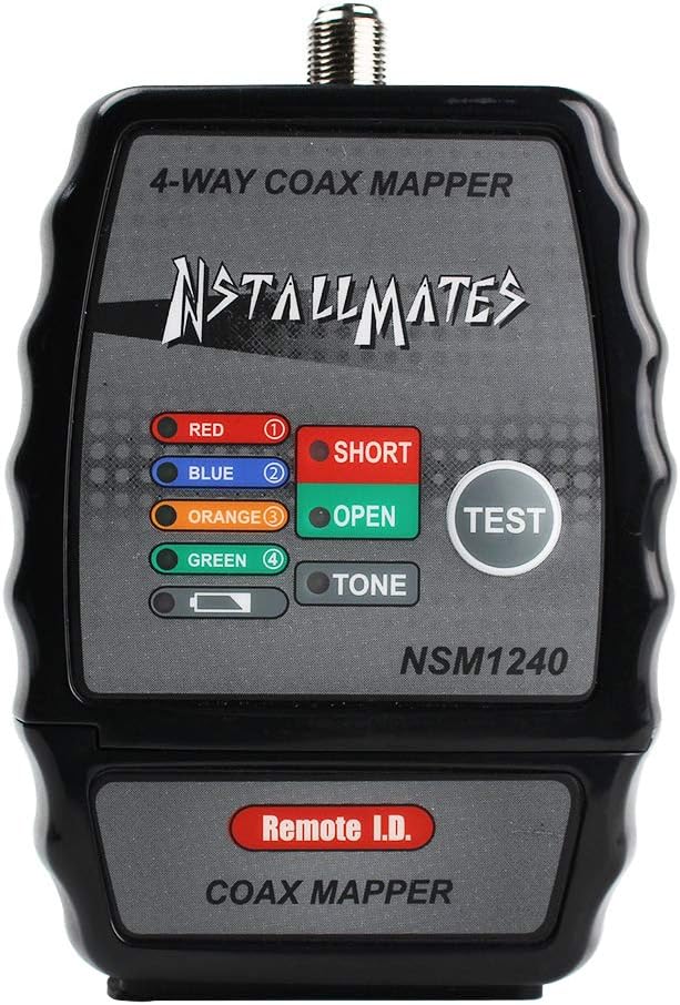 Nstallmates NSM1240 4Way Coax Cable Tester w/ Case Tools