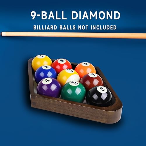 Vista 46 de GSE Games & Sports Expert Billar de madera maciza triángulo de 8 bolas/9 bolas de diamante para bolas de billar de 2-1/4 pulgadas, accesorios