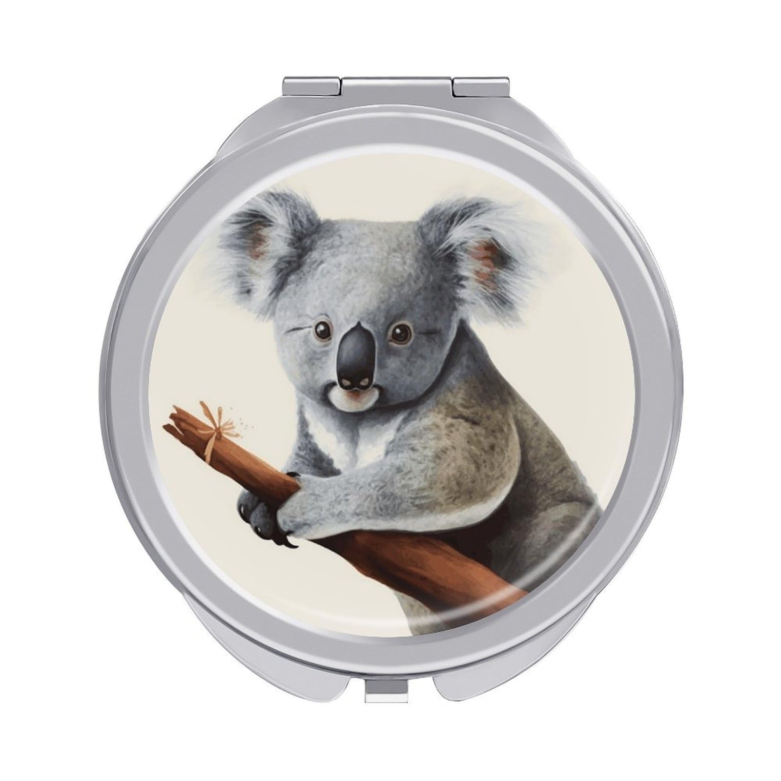 FekiLoot Koala and Butterfly Makeup Mirror Compact Round Travel Makeup Mirror Portable Folding Handheld Pocket Mirrors for Handbag and Purses Gift Mini Mirrors