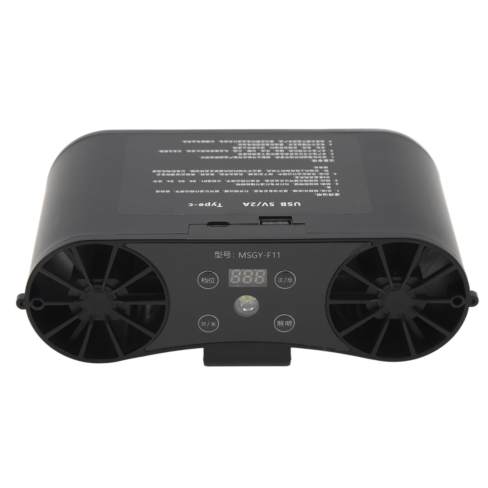 Ventilador de cinturón para camping y trabajo exterior con flujo de aire USB-C