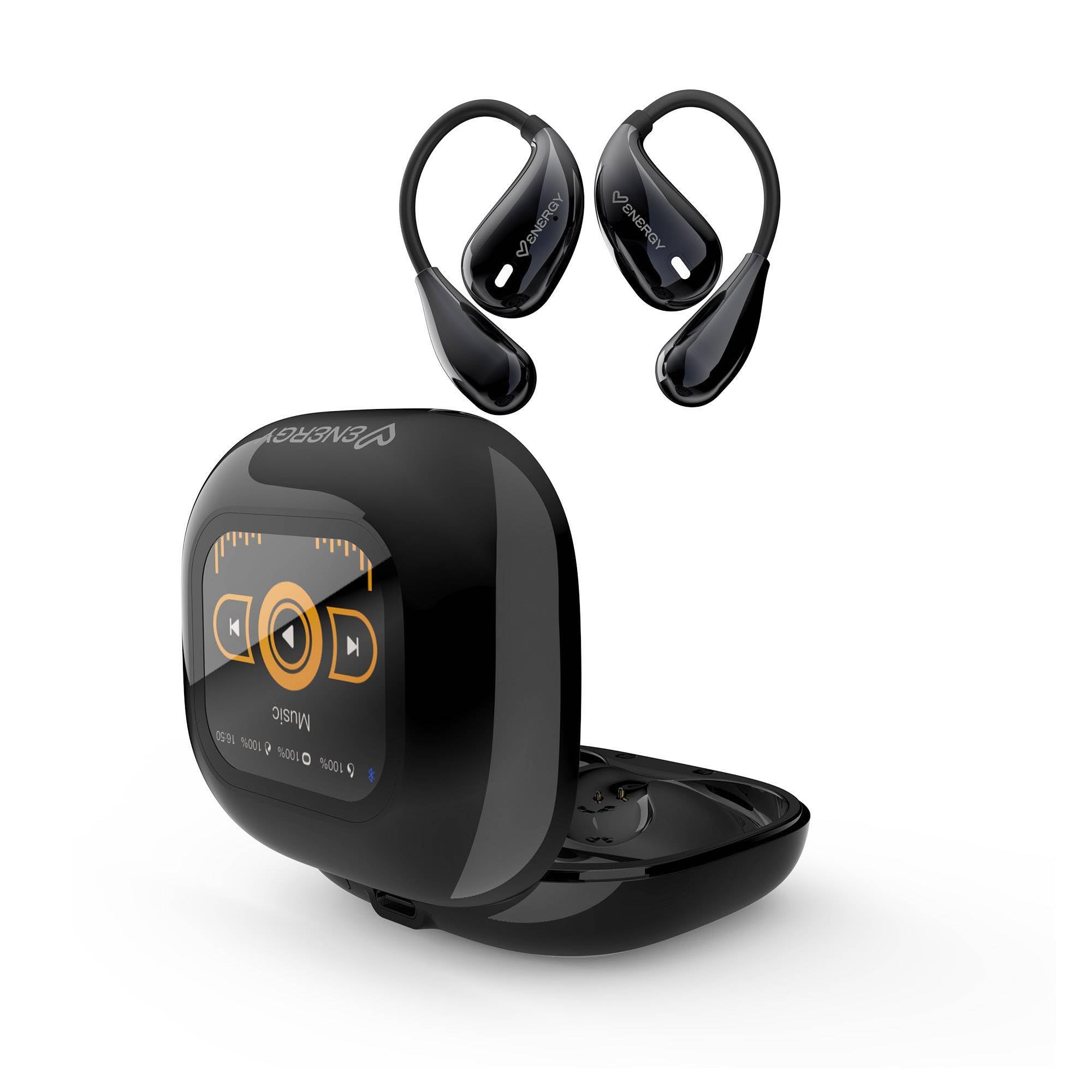 Energy Sistem OpenVoice True Wireless słuchawki douszne z wbudowanym tłumaczem AI, baterią 30h, IPX5, Display Case i korektorem dźwięku.