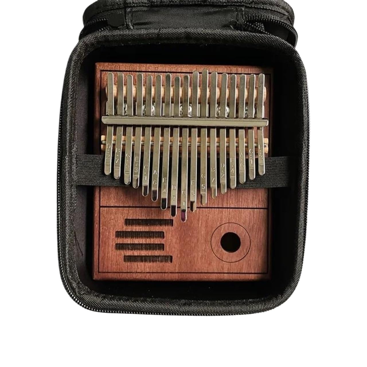 Principianti Kalimba 17 Tasti Kalimba Mogano Massello Africano Pollice Dito Pianoforte Suonare Con Chitarra Tastiera Strumenti Musicali In Legno(Borwn with bag)