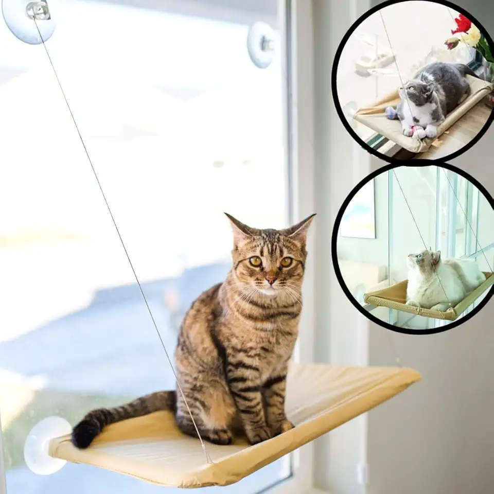 Genérico Cama Suspensa de Janela para Gatos com Ventosas Rede Pet