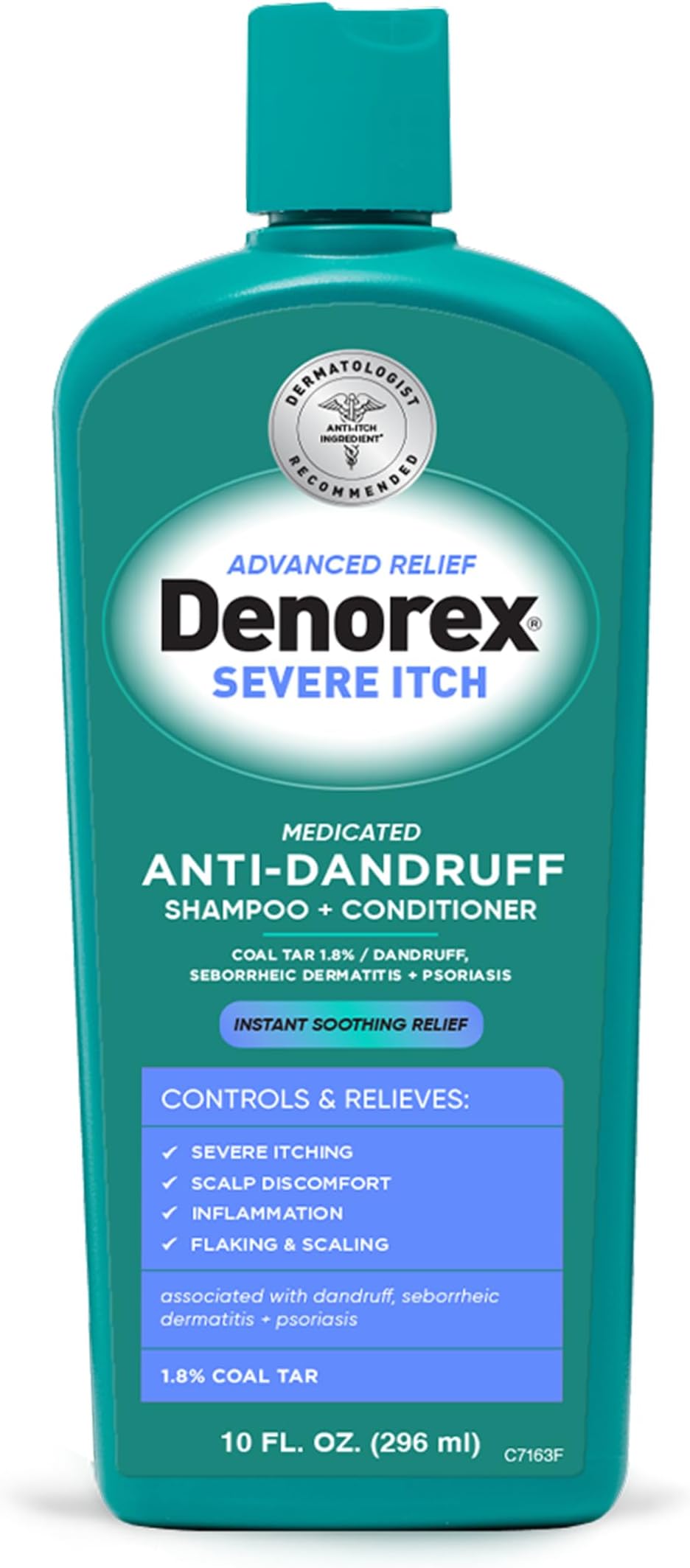 - Severe Itch Anti-Dandruff Shampoo & Conditioner | 1.8% Coal Tar | Relieves Scalp Irritation Associated with Dandruff, Seborrheic Dermatitis & Psoriasis 10 fl oz