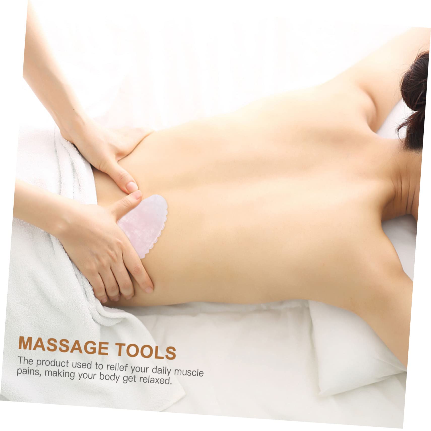 FRCOLOR 2pezzi Guasha Rosa Per Massaggio Facciale Strumento Di Terapia Scraping Per Sollievo Muscolare e Relax Quotidiano Design Ergonomico e Materiali Selezionati