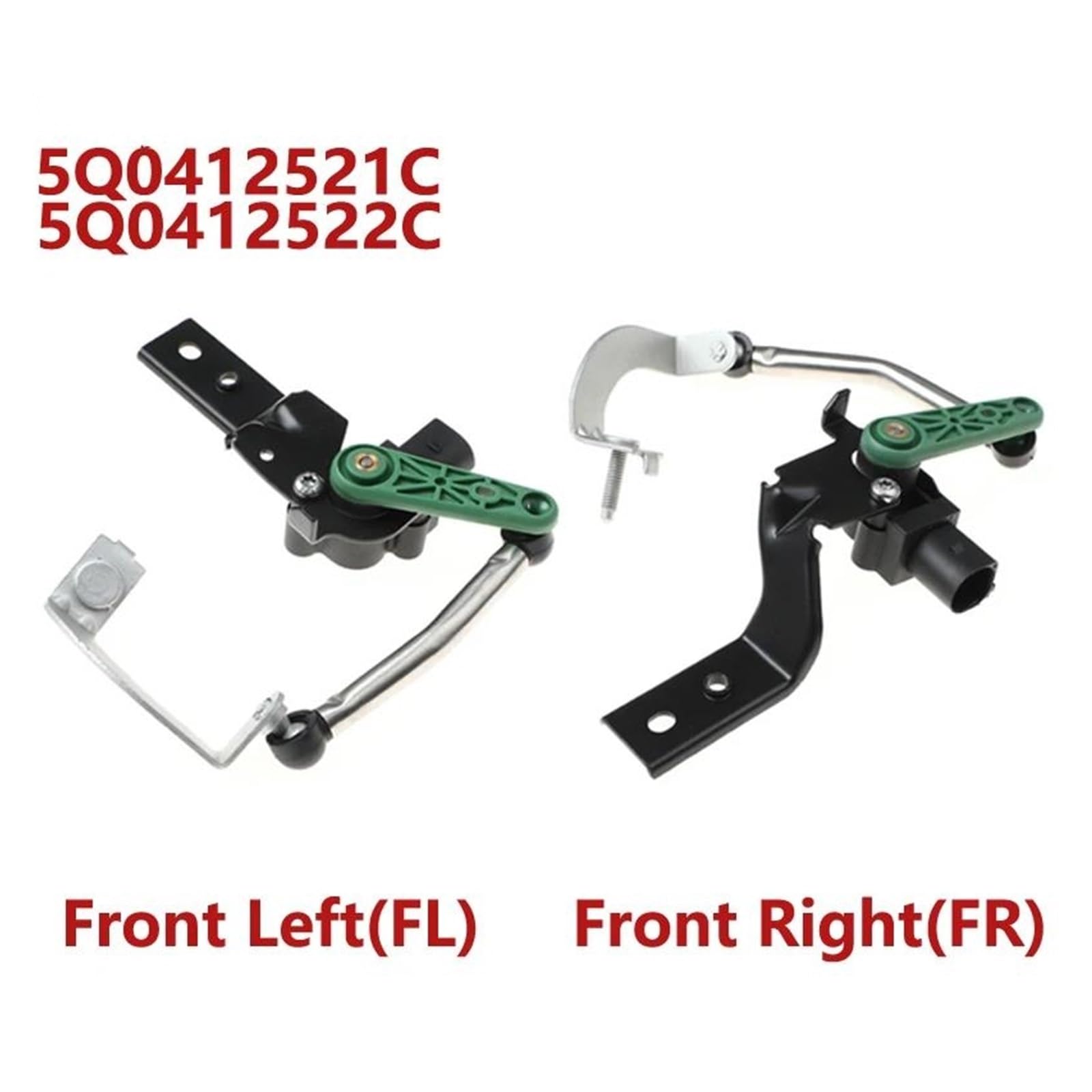 Sensor de Nivel de Altura 5Q0412522C 5Q0412521C Sensor de Nivel de Faro Delantero Izquierdo y Derecho para Skoda, Karoq y Superb