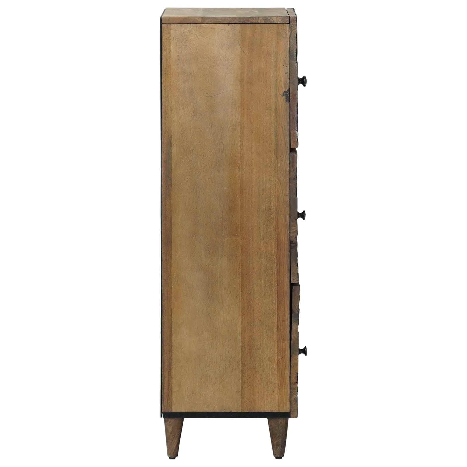 Armadio alto in legno massiccio di mango, marrone, 40 x 33 x 110 cm