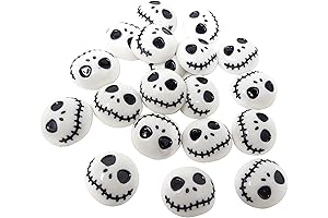 Honbay 20PCS Halloween Decorations Glue on Ghost Slime Beads Flatback Resin Charms