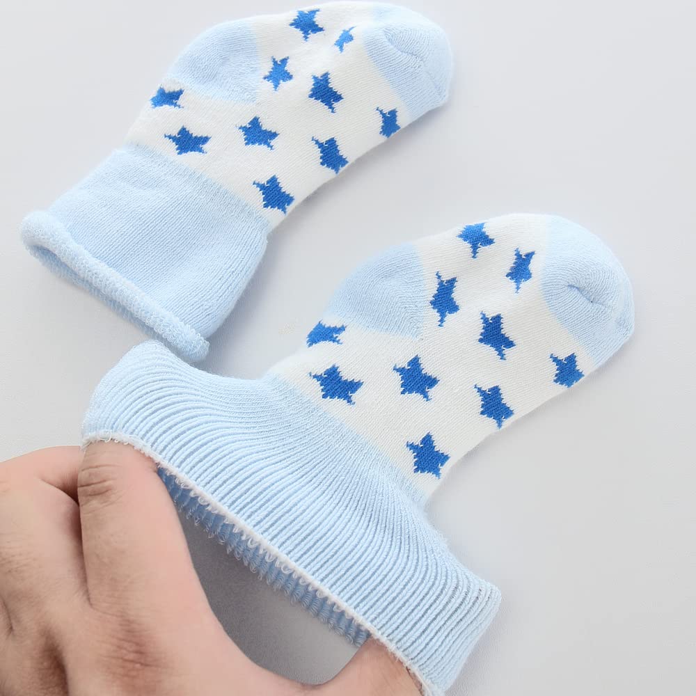MAMIMAKA Ensemble de vêtements en coton pour nouveau-né, casquettes, mitaines et chaussettes en éponge, chaussettes épaisses et chaudes, gants pour 0 à 6 mois