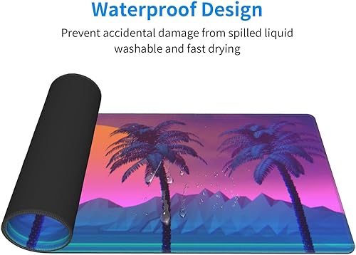 Miniatura 4 de Genial Synthwave y Retrowave - Alfombrilla de mouse para juegos grande XL, alfombrilla larga extendida, alfombrilla de mouse grande para accesorios