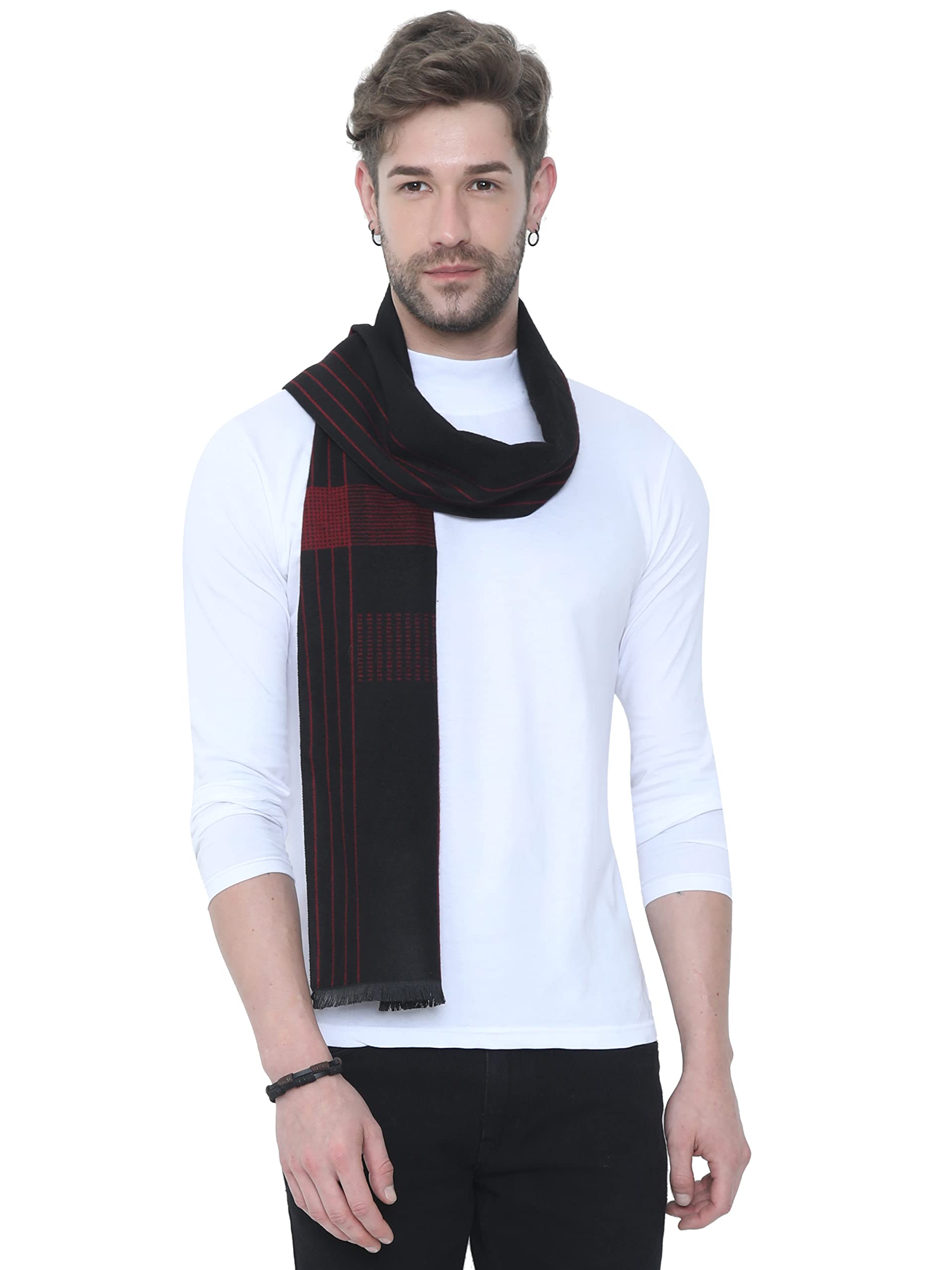 Men & Women Casual Luxurious Premium Acrylic Woolen Muffler/Scarf/Stole for Winter, Size 30 x 180 cms-image-32