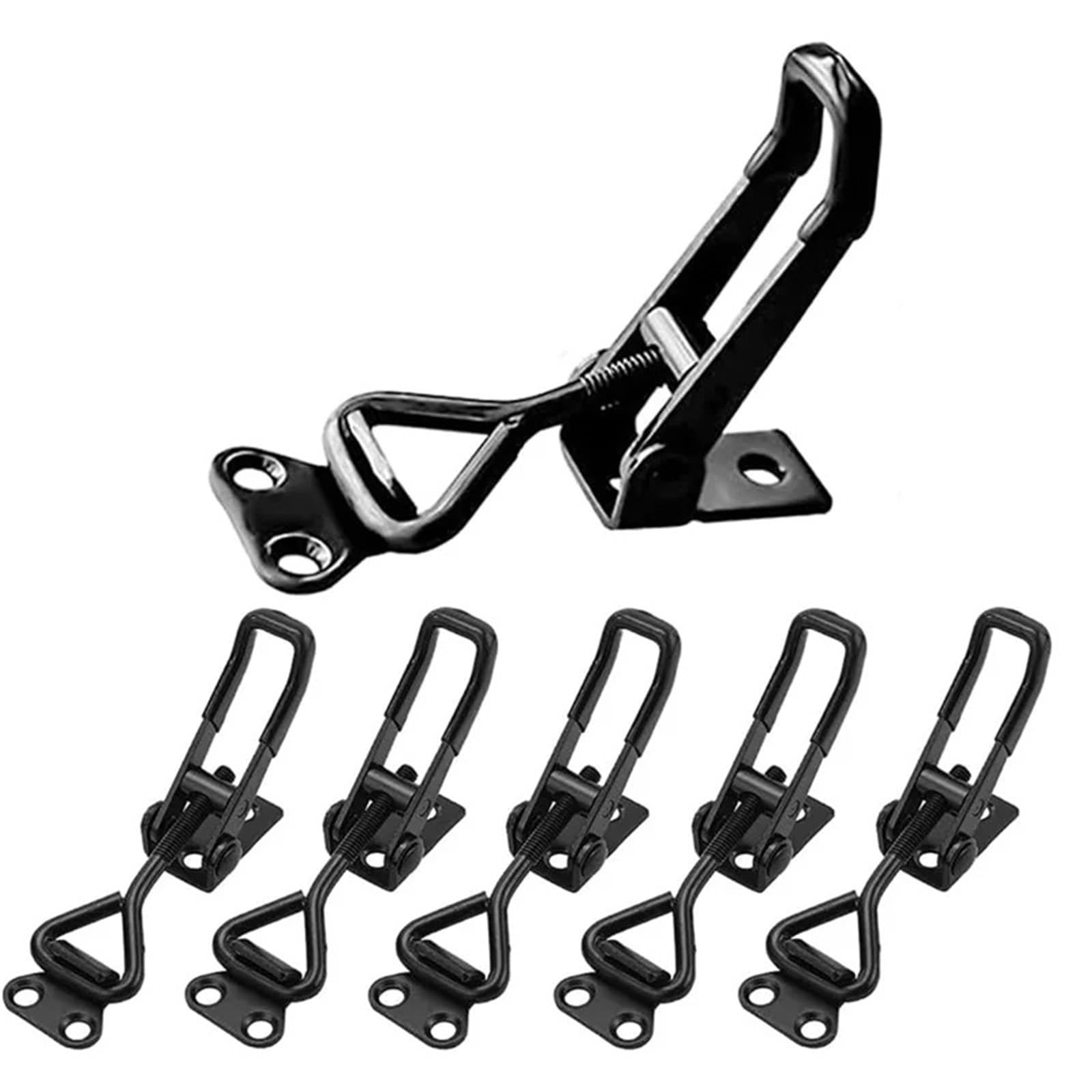 6pcs Toggle Clamp Latch 4001Pull Latch Clamps,Adjustable Quick Release Hasp Clamps