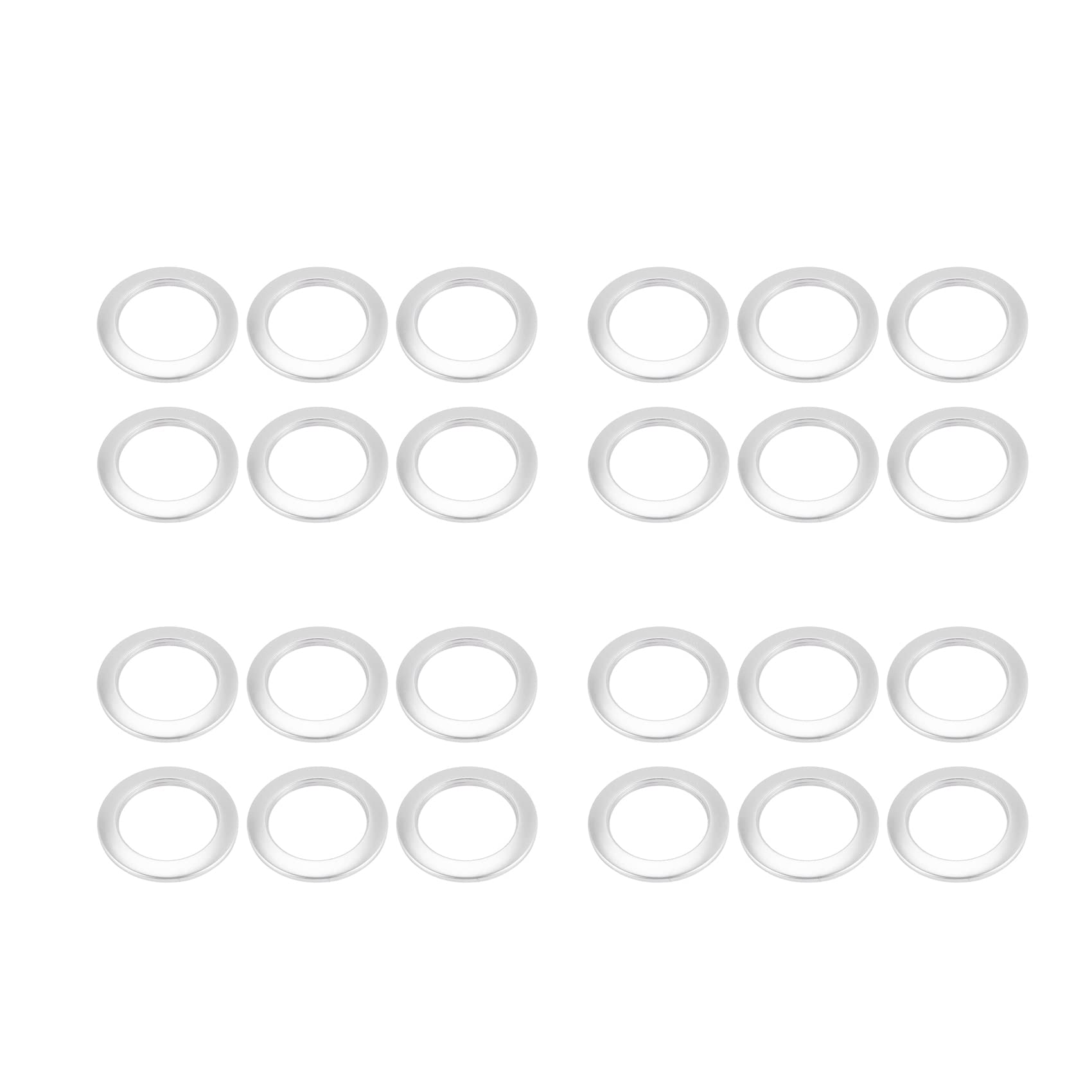 Hndhbfgrt 200 Pack Curtain Grommet, Inner Diameter 43mm Curtain Eyelet Rings Nanoscale Low Noise Roman Ring (Silver)