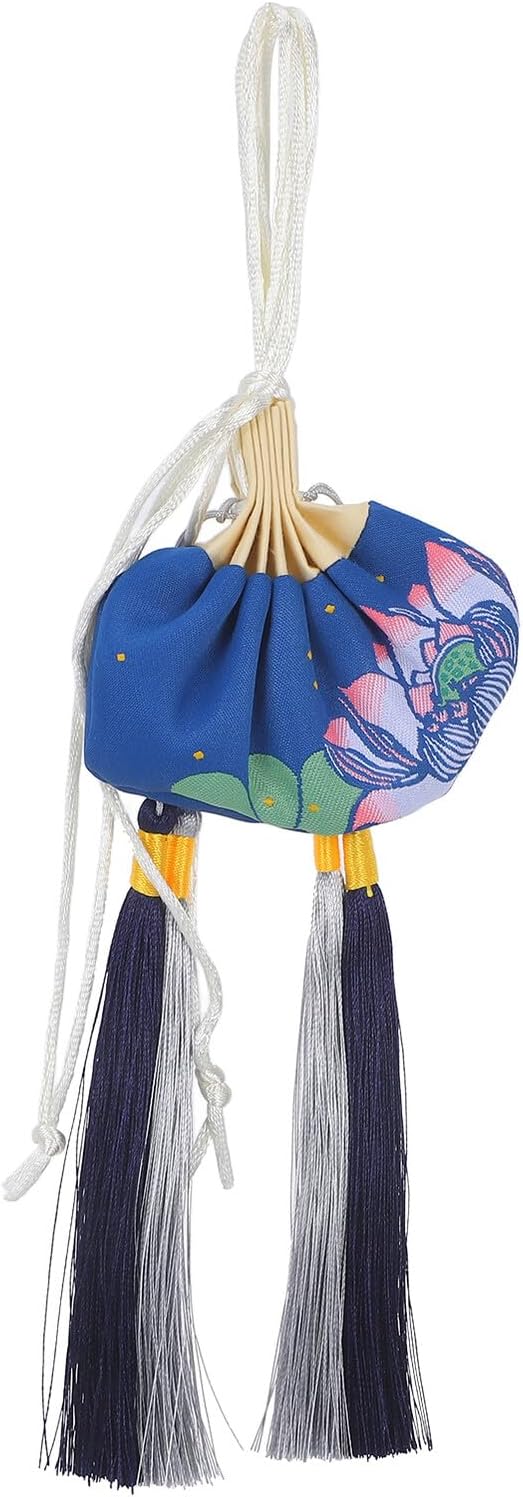 Zerodeko Chinese Sachet Bag Empty Brocade Fragrant Pouch with Tassel, Refillable Lavender Sachet Container for Car Hanging Decoration and Home Fragrance Set with Box