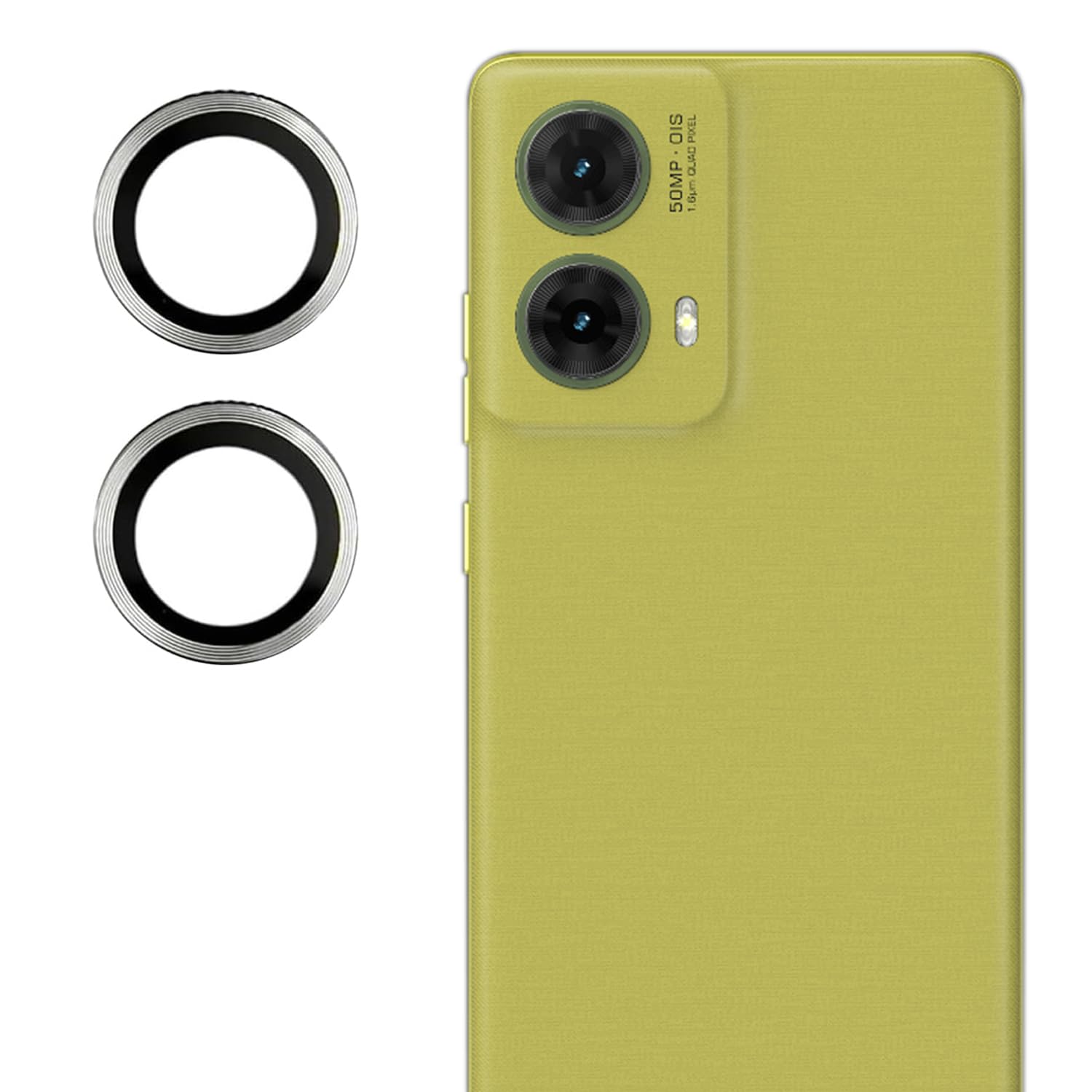 Oncraves Camera Ring Lens Protector for Motorola Moto G85 5G | 9H Hardness, Full Coverage Camera Metal Ring Ultra-Thin/Clear - Silver (B0DDJM388T) Amazon Price History, Amazon Price Tracker