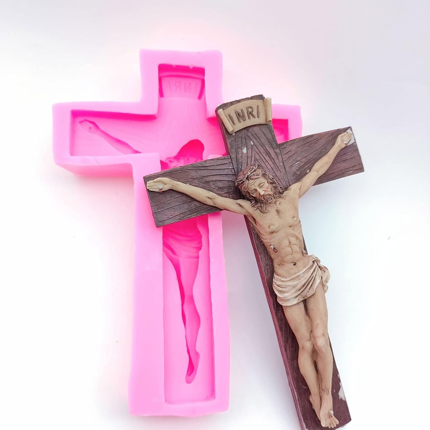 Crucifix Silicone Mold Wall Hanging s-Pendant Epoxy Resin Mold Home Wall Decoration Handicraft Mould Craft Silicone
