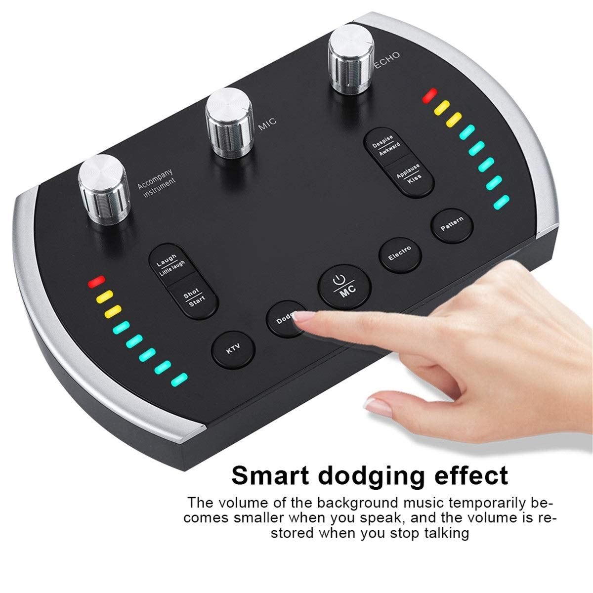 Carte Son Interface Audio USB Externe Internet Streaming en Direct Musique en Direct Applicable ou Enregistrement Microphone Guitare Rnchor