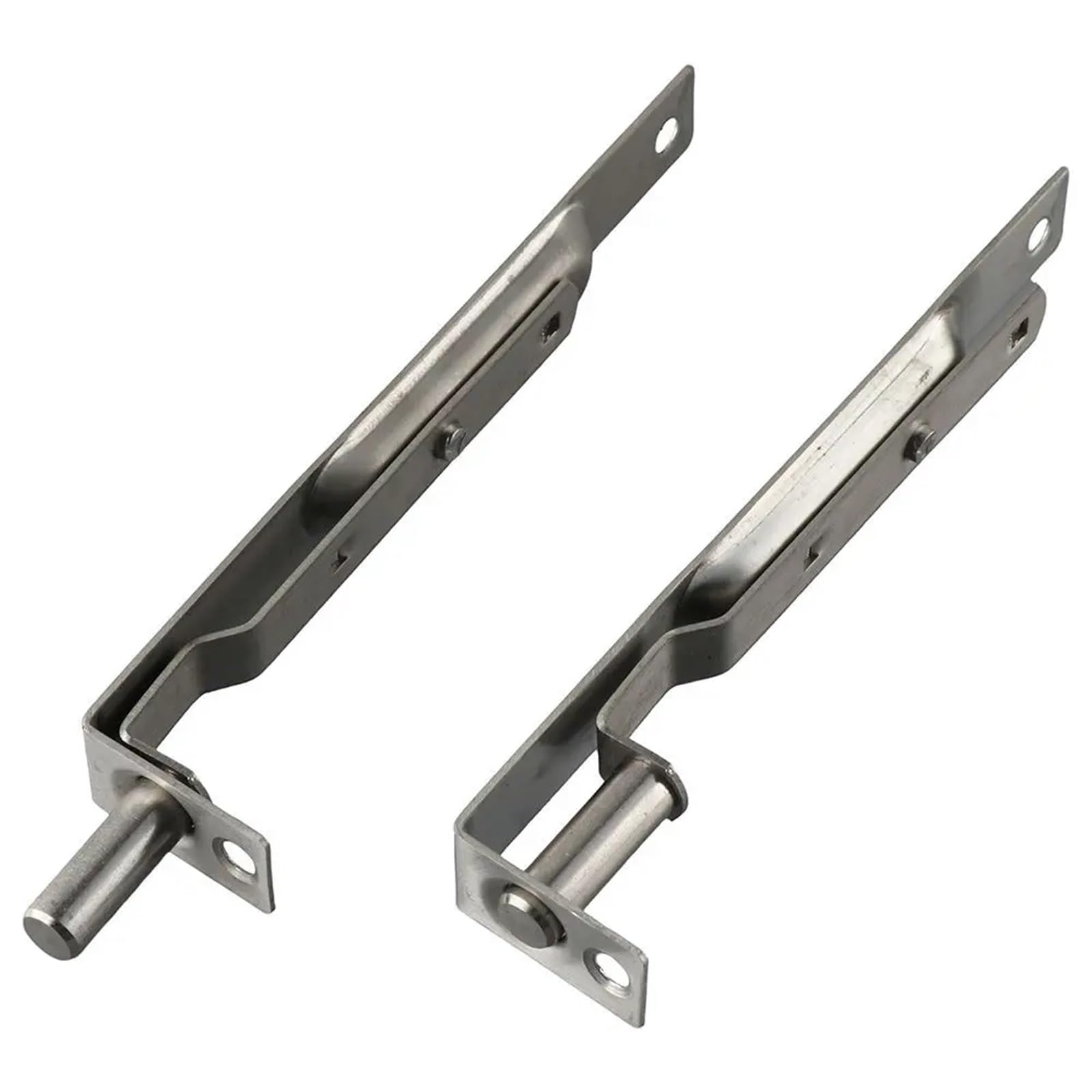 Cerradura de puerta con pestillo empotrado, resistente, acero inoxidable, palanca deslizante oculta y tornillos Para Puertas(Sillver-4pcs)
