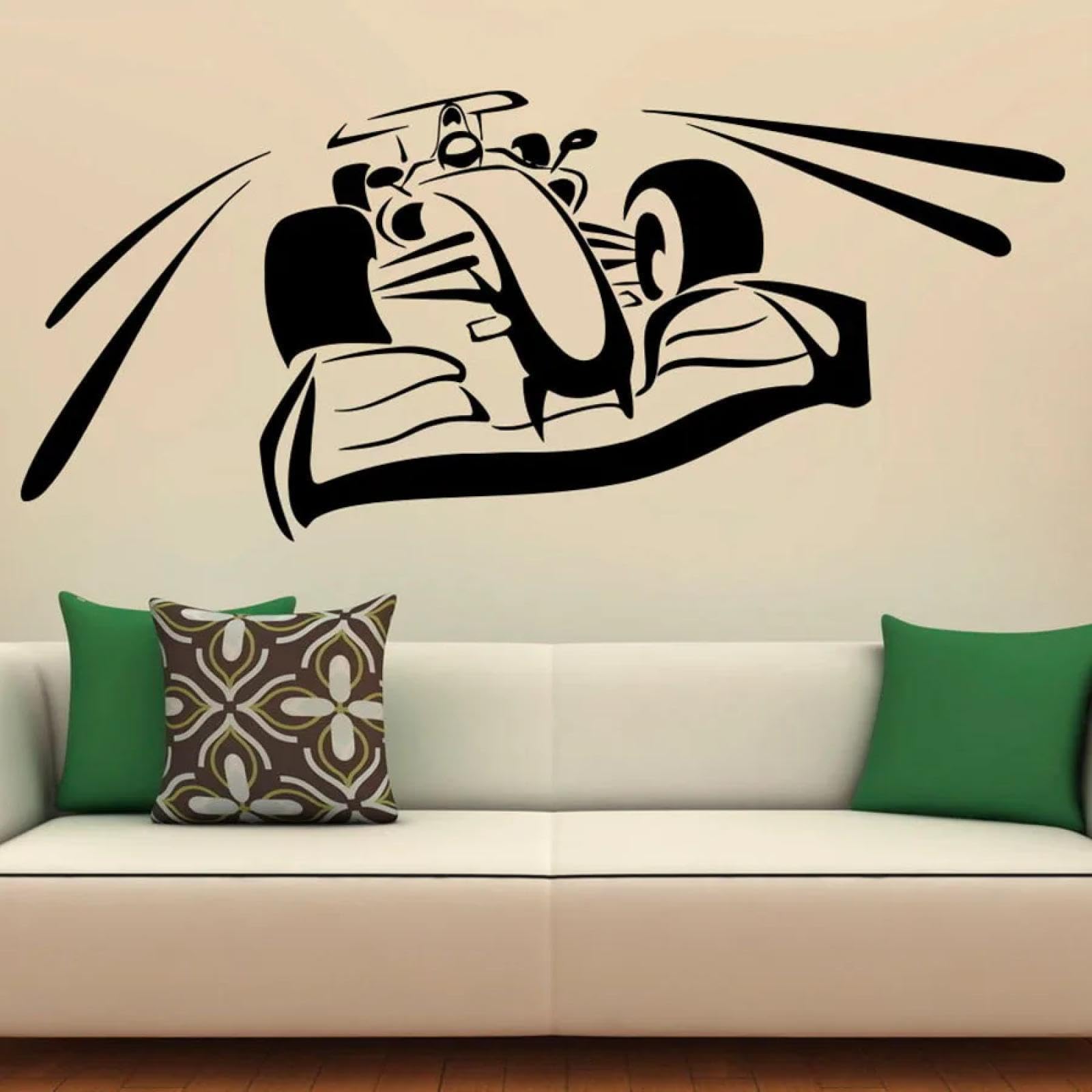 YOUOUSI Cool Sports car Formula Racing wall Decals for Teenage Boys, Children's Rooms, bedrooms, Dormitories, garages, Home Decorations, Door and Window Stickers