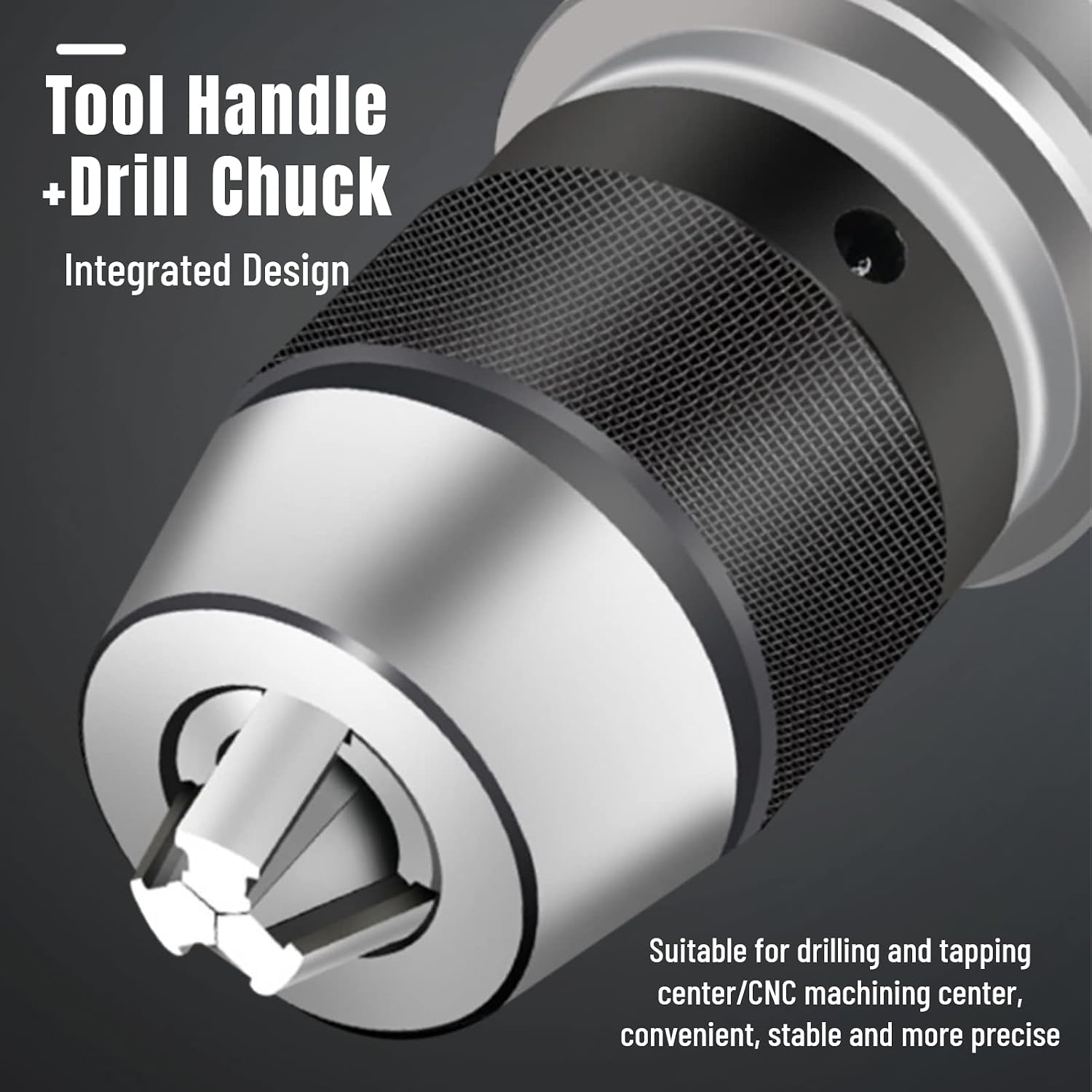 BT40 Drill Chuck Tool Holder, CNC Drill Chuck, Integrated Self Tightening High Wear Carbon Steel CNC Tool Holder for Milling Machines (BT40-APU16)