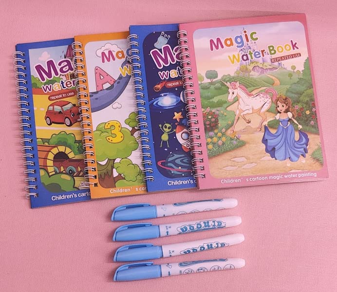 AMANVANI (24 piece Kids Magic Water Coloring Book Unlimited Fun with Drawing Reusable Water-Reveal Activity Pad, Chunky-Size Water Pen Return Gifts (B0C6942LK3) Amazon Price History, Amazon Price Tracker