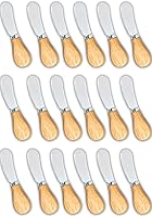 Vista 9 de Pequeños cuchillos esparcidores de queso, mango de madera, 5 pulgadas, cuchillos de cóctel de acero inoxidable para condimentos, queso, mantequilla