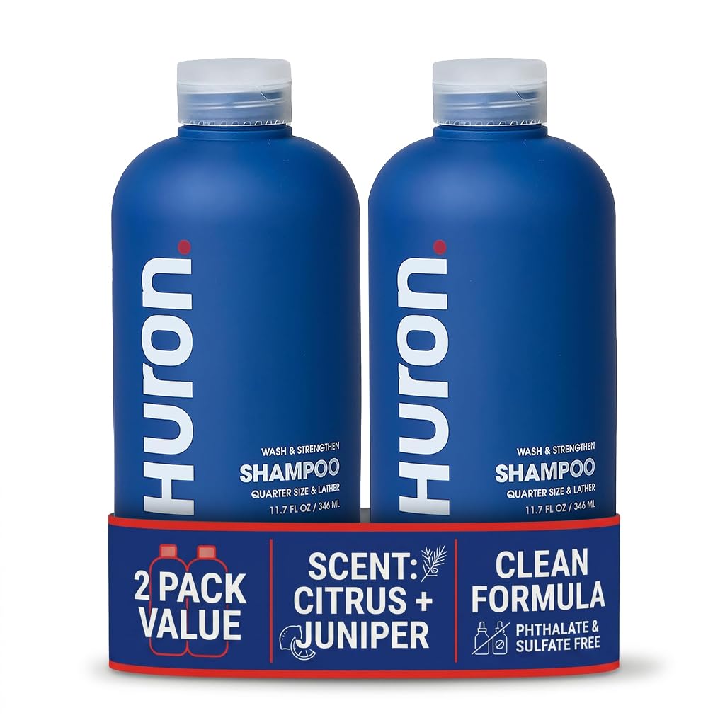 Huron Hydrating Shampoo for Men & Women - Moisturizing Clean Hair Wash