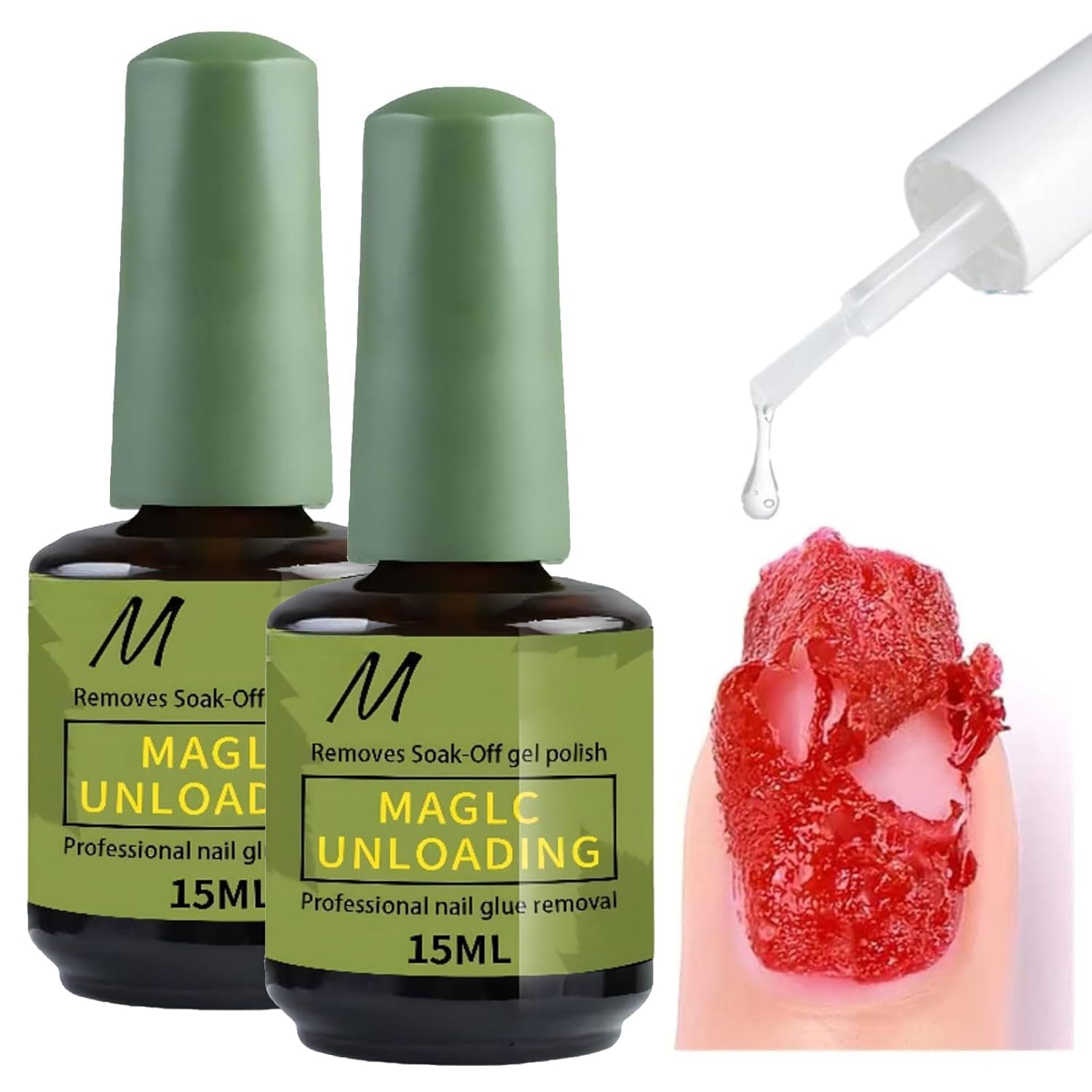 Magic Remover Professional Nail Polish Remover, Removes Soak-Off Gel Polish, Liquid Form, 15ml