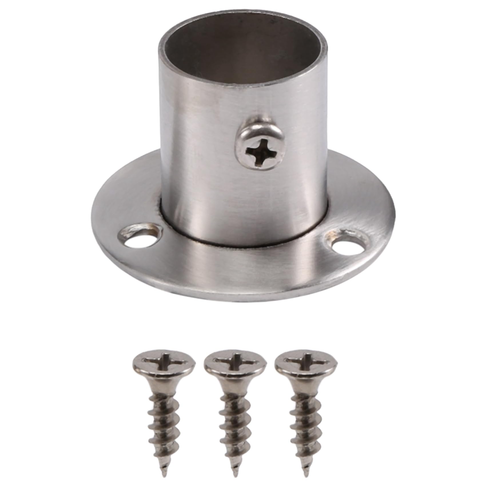 seweu Closet Wardrobe 22mm Dia Pipe Hanging Rail Rod End Support Bracket