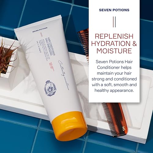 Miniatura 2 de SEVEN POTIONS Acondicionador de cabello para hombres – Restaura la humedad y la hidratación – Combate enredos y puntas abiertas – Suavizante natural