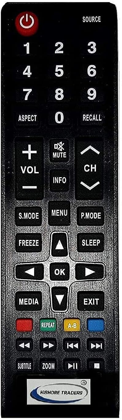 Remote Control Compatible with Ego Led Tv (Please Match Your Old Remote with Given Image for Work It Must Be Exactly Same As Shown in Image)