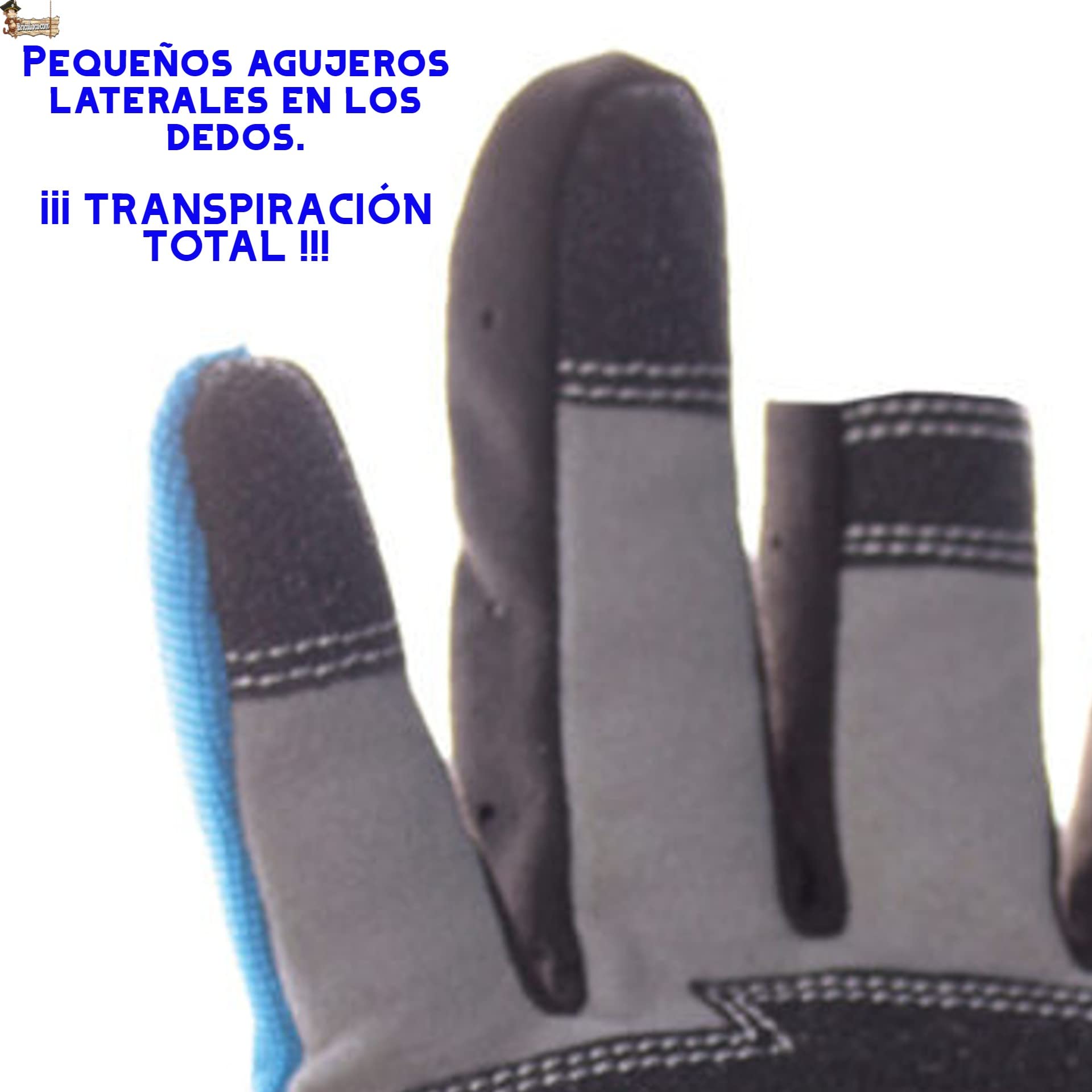 BricoLoco.com Guante trabajo sin dedos. 24 PARES. Alta destreza. Piel y tejido elástico expándex. Ajuste por velcro. Refuerzos texturizados en palma. Mayor protección y agarre. (24, Talla 10)
