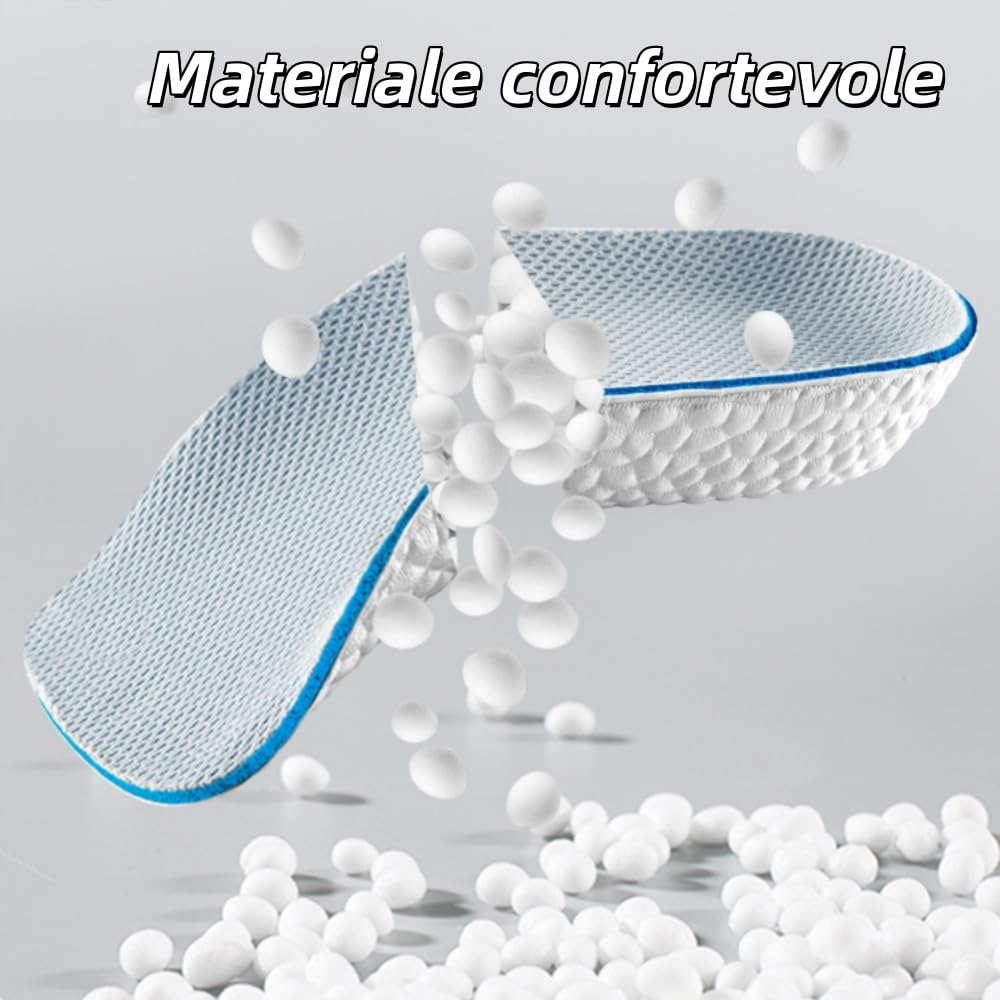 XtraSteps - Il Tuo Segreto di Eleganza Solette Rialzate Uomo and Signora in Memory Foam, Traspiranti Arch Support,per Stivali da Trekking e Scarpe